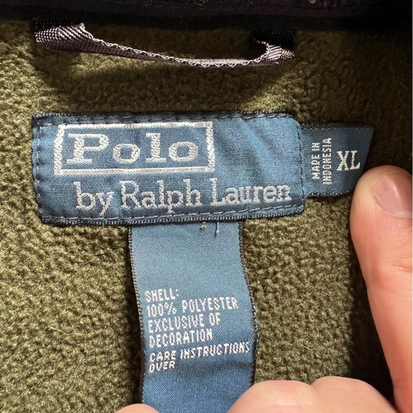 Polo Ralph Lauren Olive Green Black Polartec Denali Fleece Jacket Men's size XL - Picture 3 of 11